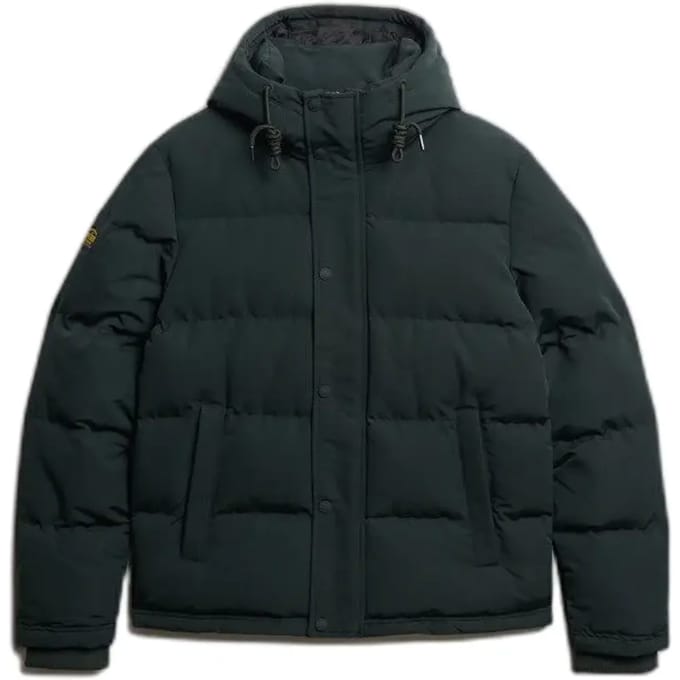 Superdry - Everest Korte Gewatteerde Jas Met Capuchon - Heren - Gewatteerde jassen