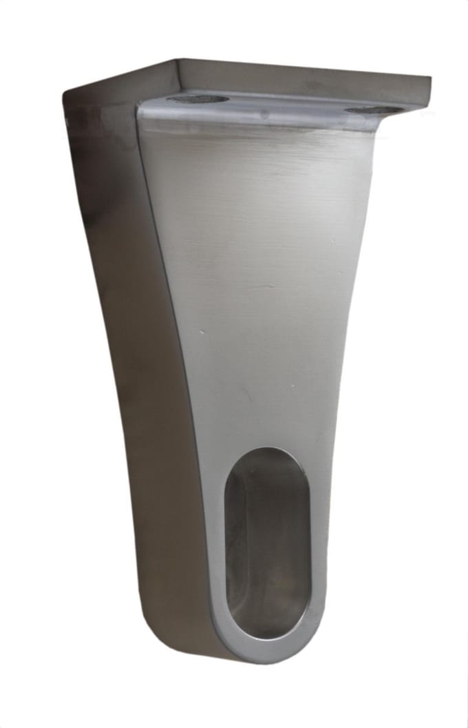 Gardelux - Eindsteun - Voor garderobebuis ovaal 30x14mm - Plafondbevestiging