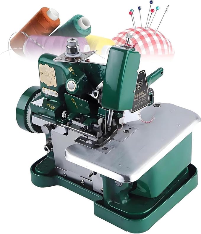 Overlock Naaimachine - Lockmachine Naaimachine - Naden Afwerken - Metalen Frame - 3000 SPM - Groen