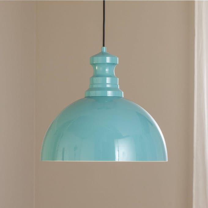 Opviq Hanglamp Kure, turquoise, metaal, Ø 40 cm E27