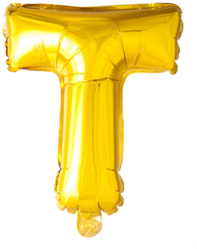 Folie Ballon Letter 40″ T - Goud
