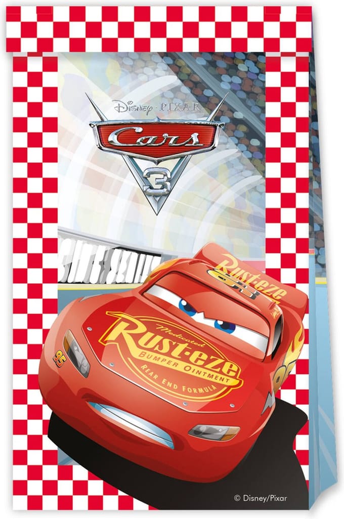 Uitdeelzakjes FSC Cars 3 - 4 stuks