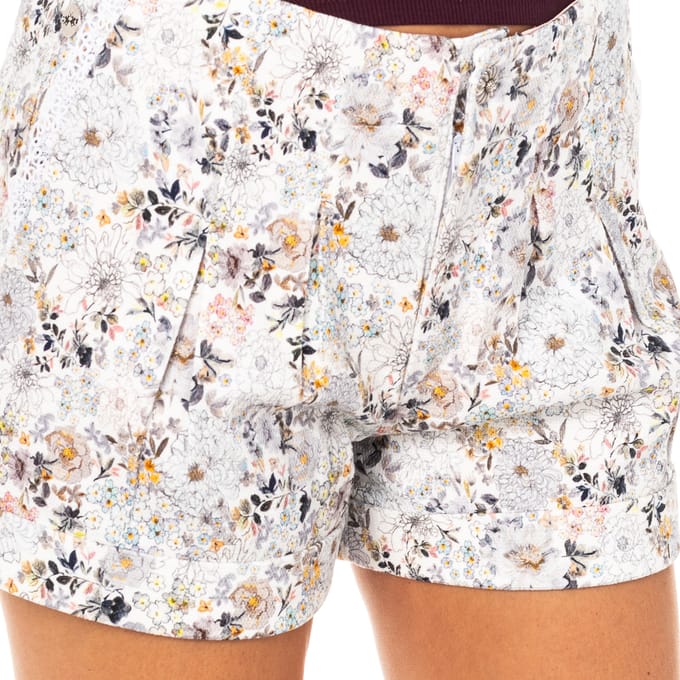 Korte broek met gezoomde onderkant en riemlussen LWB003 dames