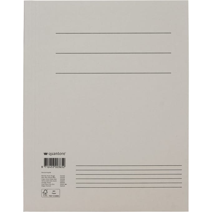 Dossiermap Quantore A4 250gr grijs