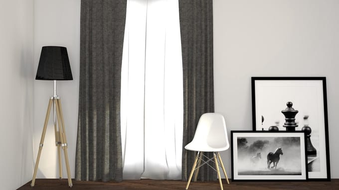 Larson - Luxe geweven blackout gordijn - met haken - 1.5m x 2.5m - Donkergrijs