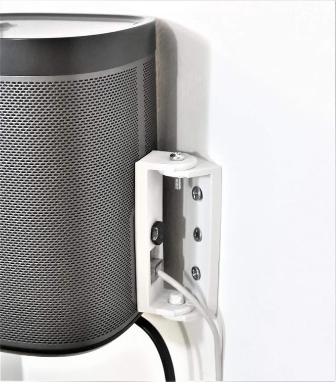 Muurbeugel - Speakerhouder - Draadloze Speaker - Verstelbare Hoek - Compact Ontwerp - Wit