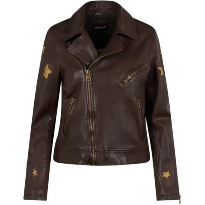 Leren jas voor vrouwen Oakwood ED Gold Stars