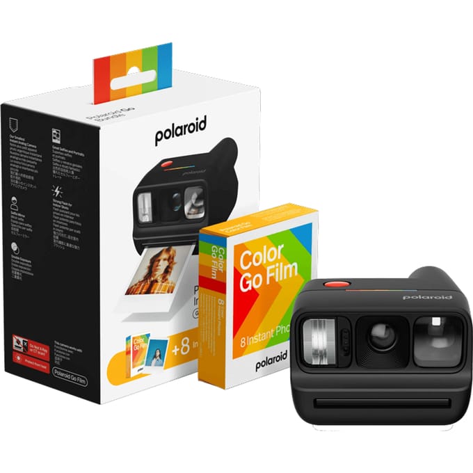 Polaroid Go Gen 3 Black + Color Film Bundle - 8 Photos