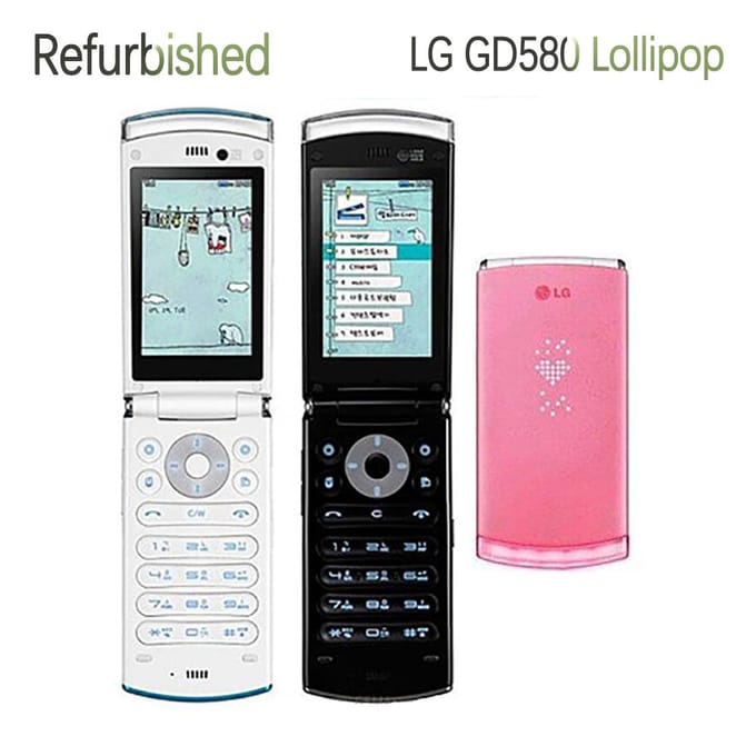 Téléphone Mobile LG GD580 Lollipop d'Origine Reconditionné avec 1 SIM Simple Set rouge