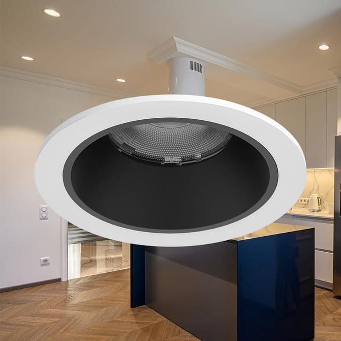 Braytron - LED inbouwlamp - 10W - Aanpasbare Kleur CCT - 1150 Lumen - Rond - Mat Wit - Buiten Diameter 85 mm