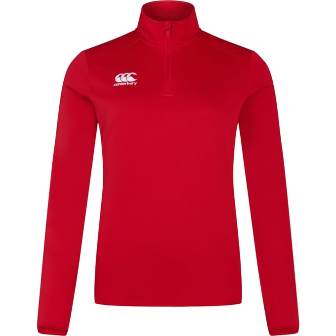 Canterbury Dames/Dames Club Quarter Zip Trainingsmidlayer (Vlag rood)