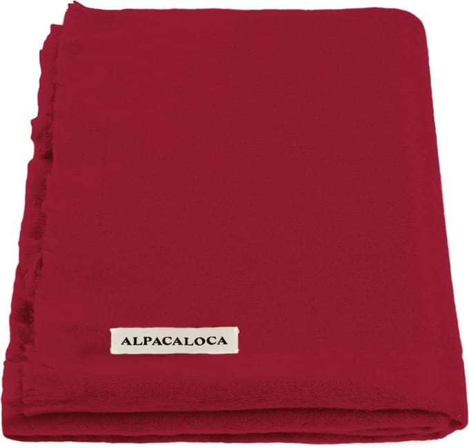 Alpaca Loca Enkelzijdige Sjaal - 200 x 65 cm - Donkerrood