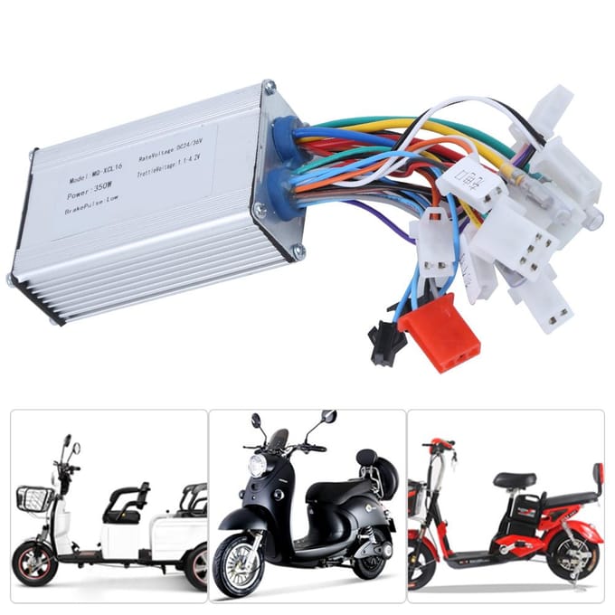 Aluminiumlegering Elektrische Scooter Elektrische Fiets 36V Borstelloze Controller Uitrusting white