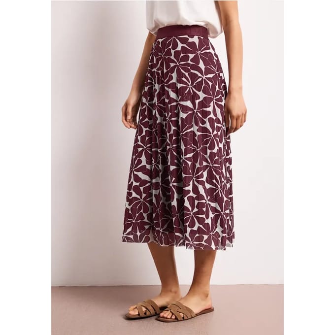 Midirok van mesh met print