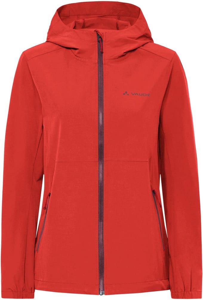VAUDE Elope Windjack, softshell jas, dames outdoor sportjassen, niet-waterdicht, winddicht, softshell, capuchon, regular pasvorm
