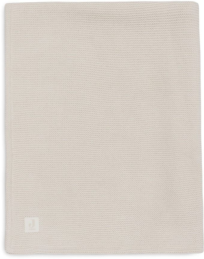 Jollein Baby Deken Wieg - 75x100cm - Basic Knit - Oatmeal/Velvet