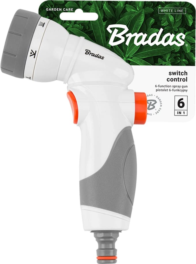 Bradas WHITE LINE Spuitpistool 7 Standen - Verstelbaar Broespistool met SMOOTH CONTROL - Tuinsproeier voor Bewatering