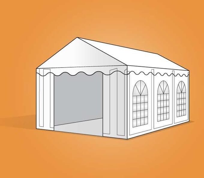 Ambisphere - Feesttent - Partytent - Opslagtent - 4x6m