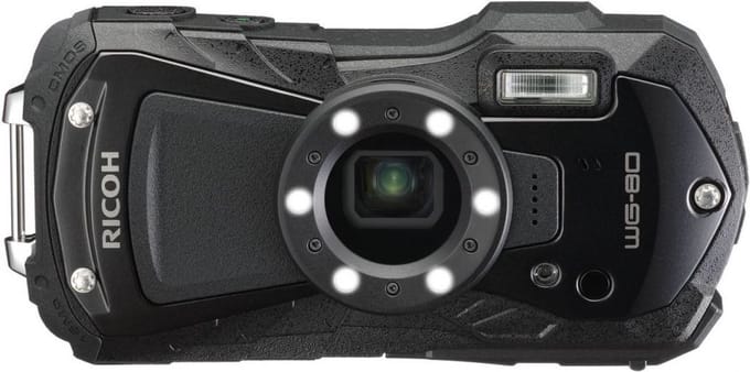 Ricoh - WG-80-Black- Buitencamera - 20 Megapixel - waterdicht
