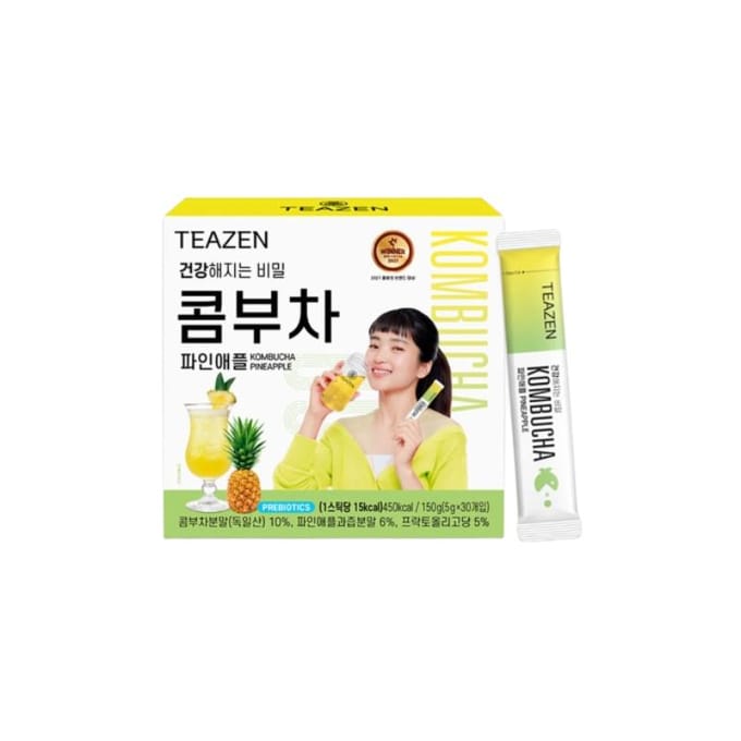 TEAZEN Kombucha Ananassmaak 5g x 30 Zakjes 1ea