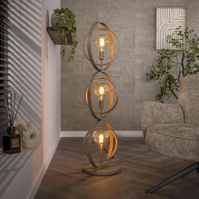 Fraaai - Twan vloerlamp - 3L - beige