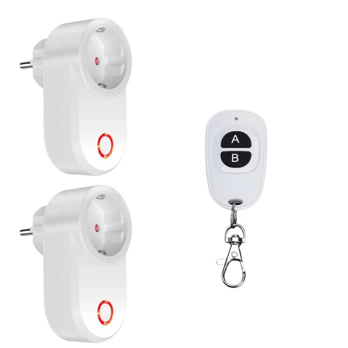 433Mhz Draadloos Slim Stopcontact Afstandsbediening Stopcontact EU FR Waterdicht Afstandsbediening 15A 110V 220V RF Stekker voor Huishoudelijke Apparaten Lamp AAN UIT kantoor groene kleur
