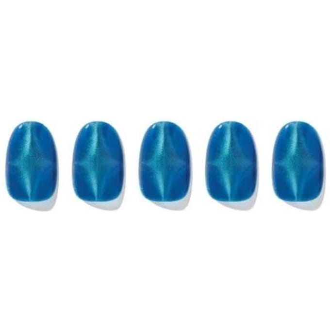 Edgeu, Perfect Gel Nail Wraps, Aimant Trou Bleu ENA 444, Lot de 19 white