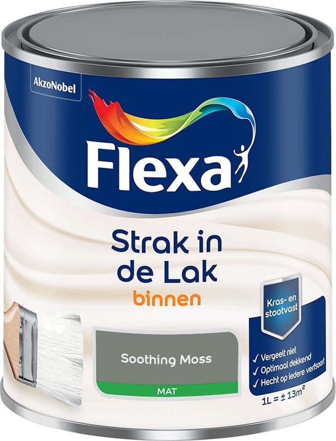 Flexa - Strak In De Lak Binnenlak Mat - Soothing Moss - Mengverf - 1 L
