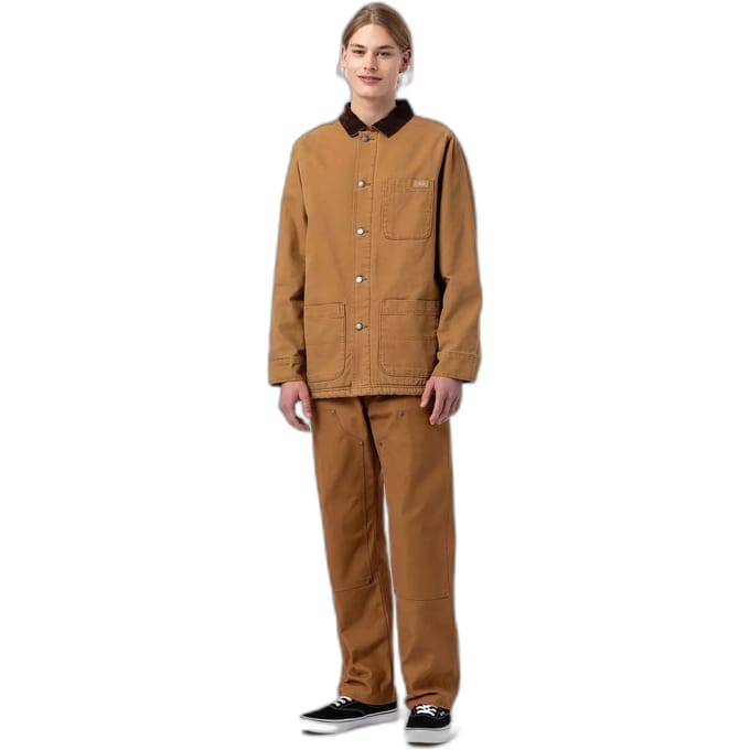 Werkkleding herenjack Duck Canvas Chore Coat Stone Washed Brown Duck