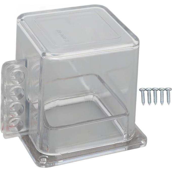 Couvercle d'interrupteur d'alimentation industriel transparent avec verrouillage par bouton-poussoir et isolation énergétique
