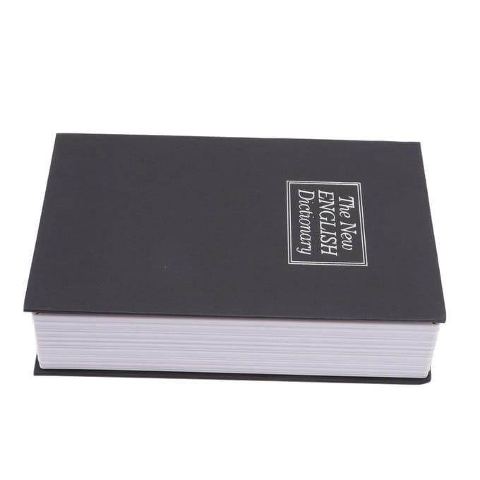 Boek Kluis Doos Innovatieve Medium Woordenboek Omleiding Boek Kluis met Cijferslot voor het Opbergen van Geld zwart