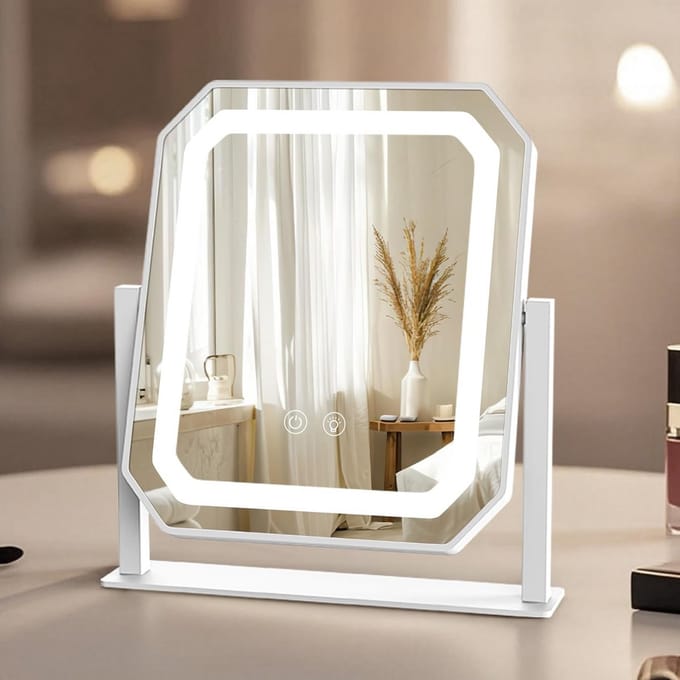 Verlichte Make-up Spiegel met 3 Kleurtemperaturen en Touch-bediening