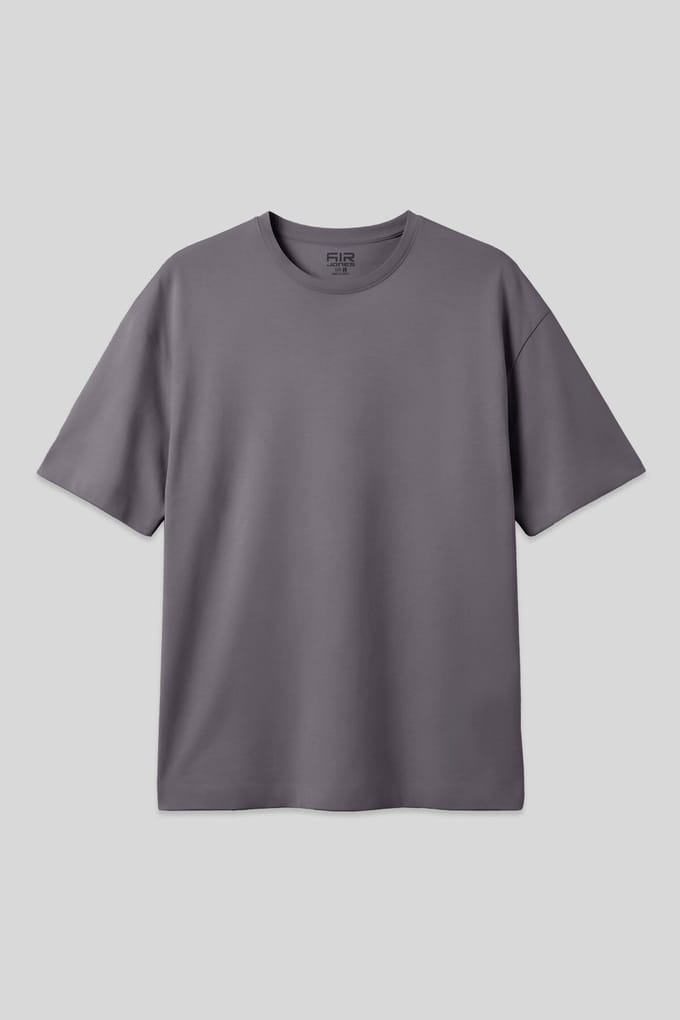Overmaatse Katoenmix Crew Neck T-Shirt