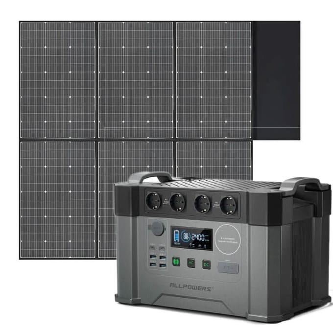 ALLPOWERS Zonnegeneratorkit 2400W (S2000 Pro + SP039 600W zonnepaneel)