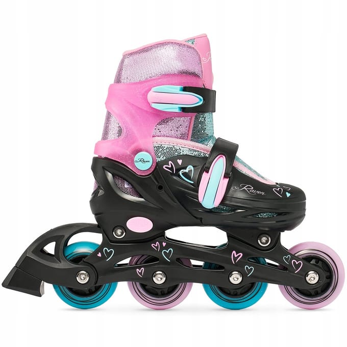 Verstelbare 3-in-1 Skates RAVEN Loret Glitter 27-30 LED