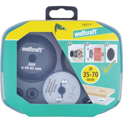 wolfcraft - Set hulpstukken voor het vergroten van gaten 3-delig - 5953000