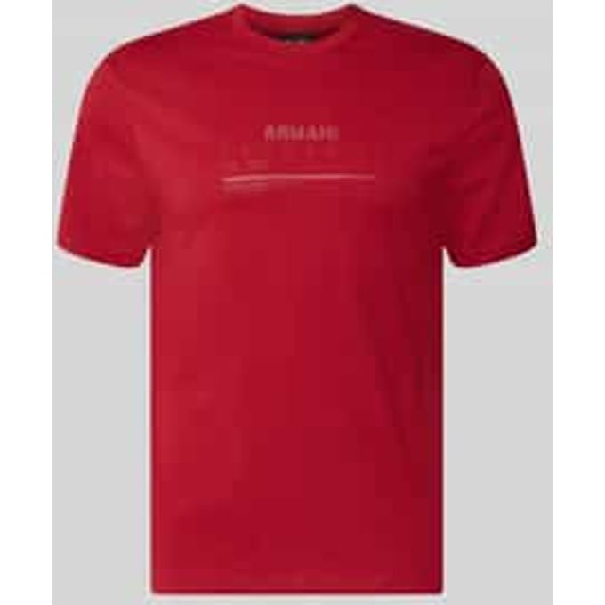 Slim fit t-shirt van 100% katoen met logoprint