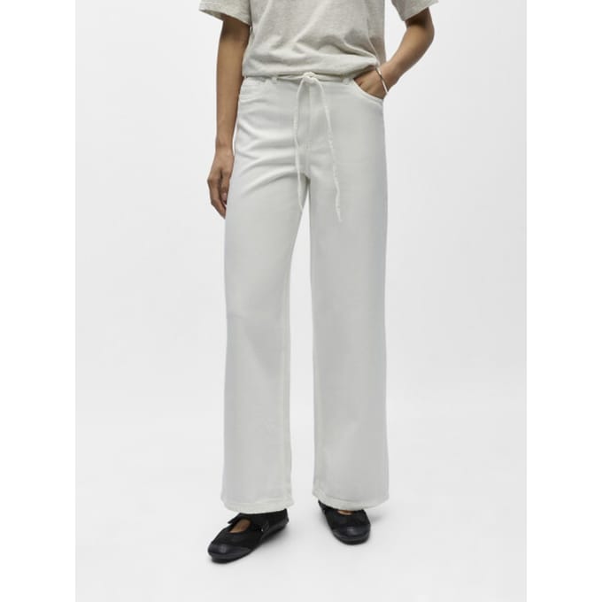 Object Wide leg jeans Strikceintuur