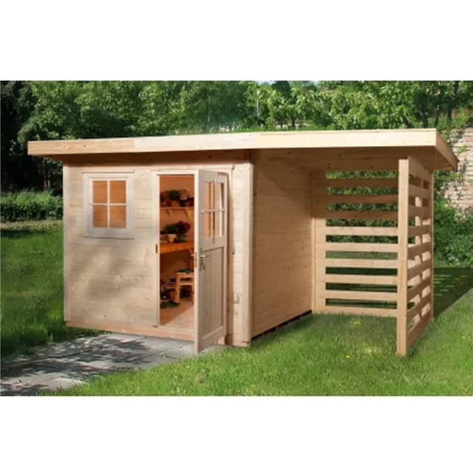Weka Tuinhuis Met Overkapping 170 Type A Gr2 240x385cm