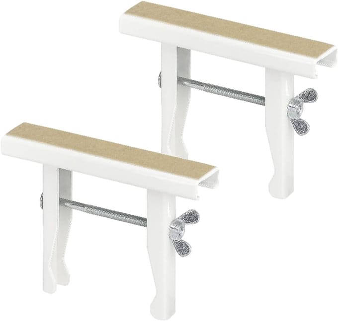 Siwitec universele radiatorbeugel 150 x 32 x 1,25 mm, set van 2, voorgemonteerd, wit, radiatorbeugel