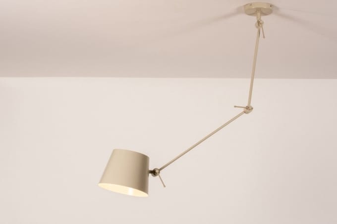 Lumidora Hanglamp 74556 - CANNES - E27 - Beige - Zand - Metaal