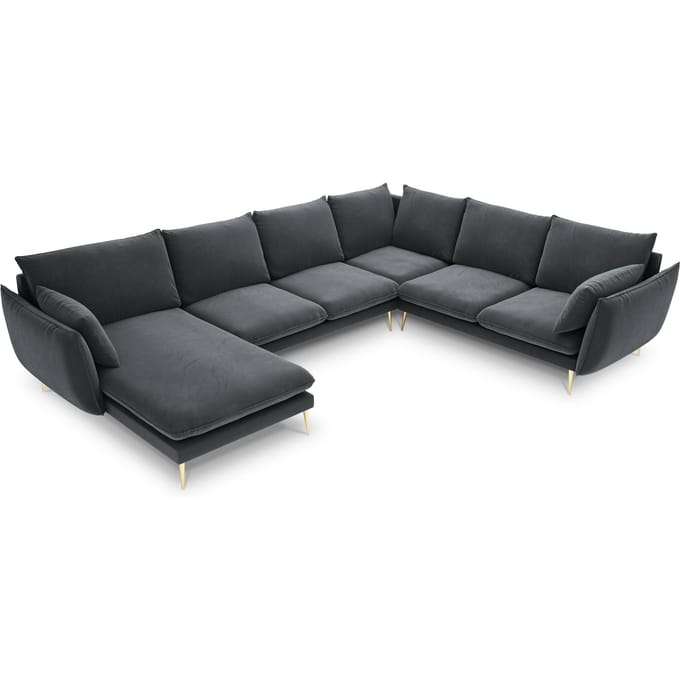 7-zitshoekbank Elio rechts velvet | Milo Casa
