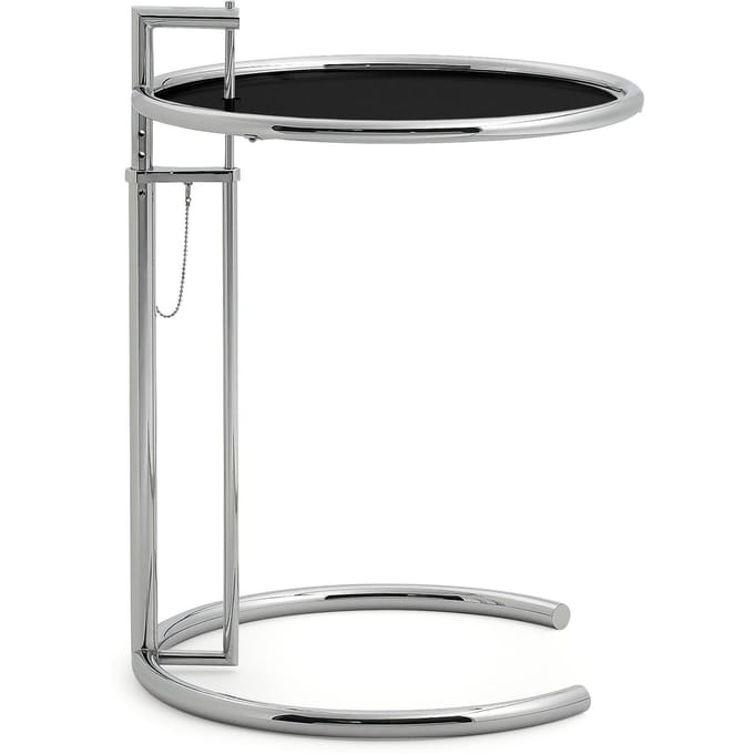 ClassiCon - Adjustable Table E 1027 - chroom - Metalen plaat zwart - zilver