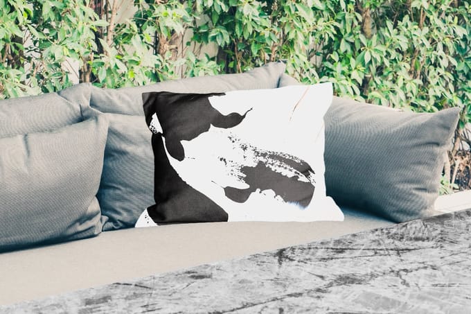 Buitenkussens - Tuin - Verf - Design - Abstract - 50x30 cm