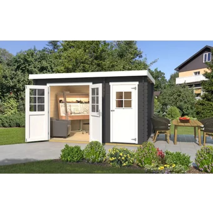 Weka Tuinhuis 254 - Antraciet - 370x250cm