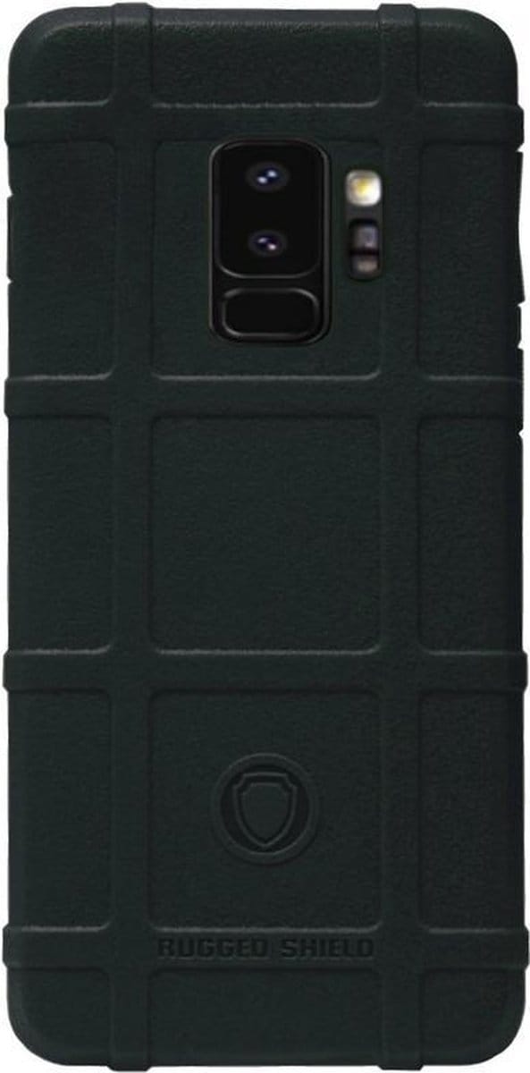 RUGGED SHIELD Rubber Bumper Case Hoesje Geschikt voor Samsung Galaxy S9 Plus - Zwart