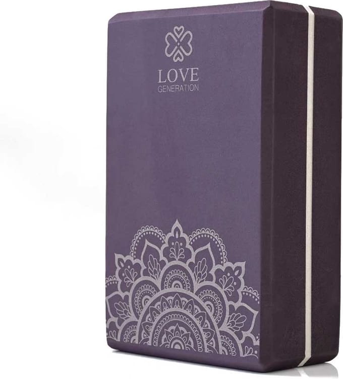 Love Generation - Foam Yogablok - Mandala - Peaceful Purple
