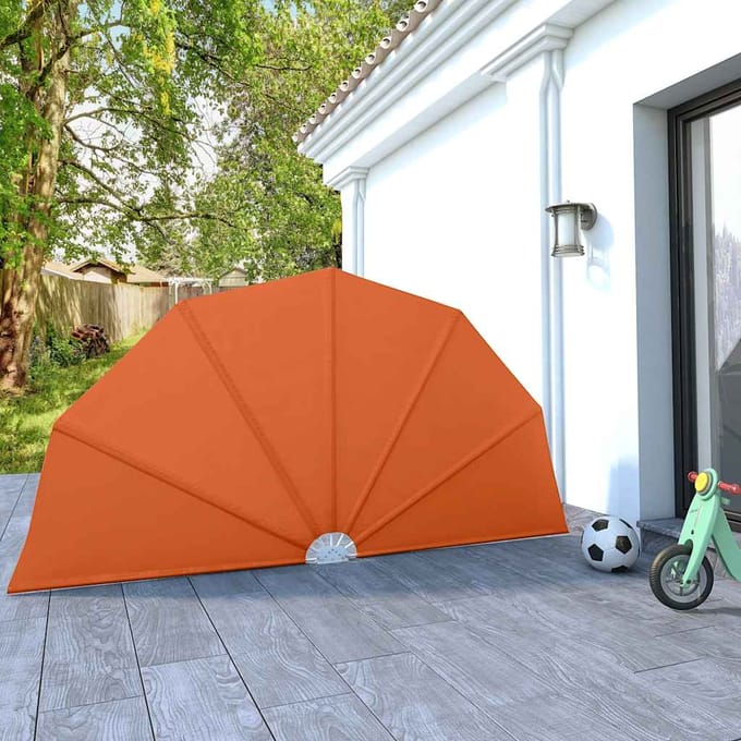 vidaXL - Terrasscherm - inklapbaar - 160 - cm - terracottakleurig
