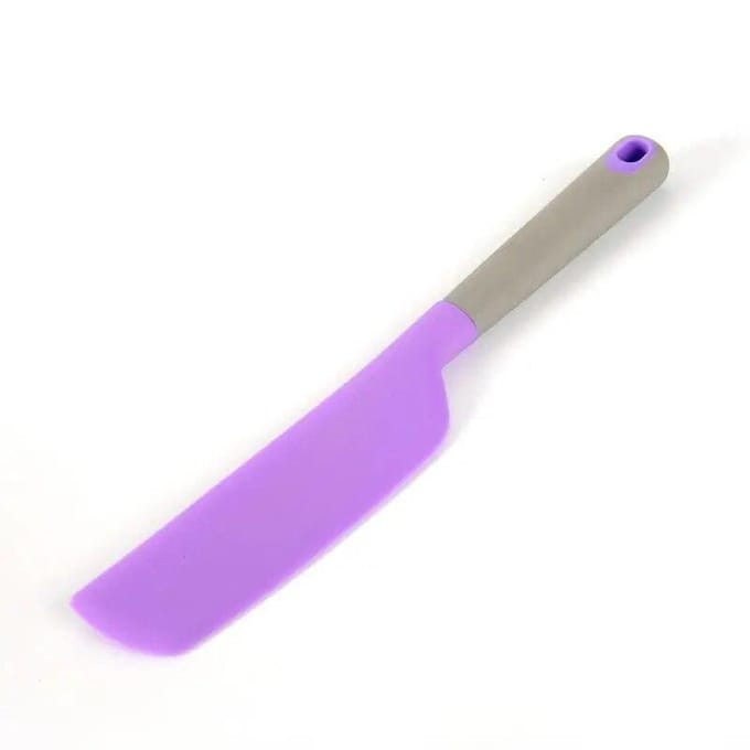 Grand grattoir de cuisson en Silicone, grattoir à crème, couteau à mélanger, grattoir à gâteau, couteau à pain, outil de cuisson violet