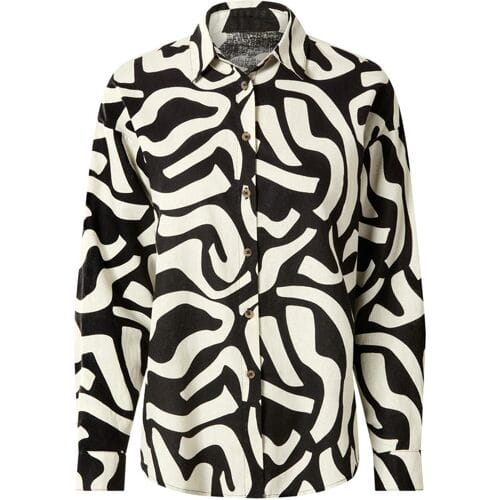 ESMARA Linnen dames blouse (Print, M (40/42))